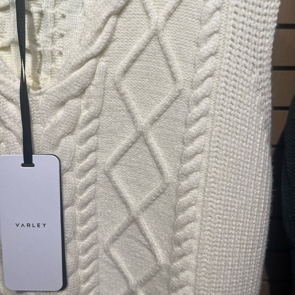 NWT Varley Kay Sweater Vest. Size medium. Color: Snow White - Picture 4 of 6